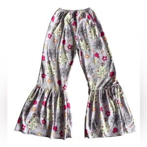 Floral and Spider Web Kids Flare Leggings